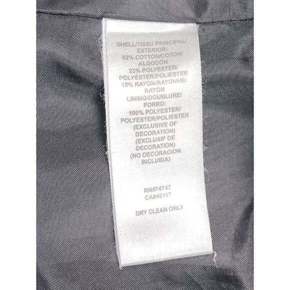 BOB TIMBERLAKE Womens LARGE Black Herringbone Velvet Trim JACKET Pockets EUC - Picture 7 of 8